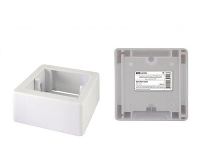 Установочная коробка TDM ОП 88x88x44 мм, универсальная, подъемная, белая, IP20, индивидуальный штрихкод SQ1401-0231 - 1 шт