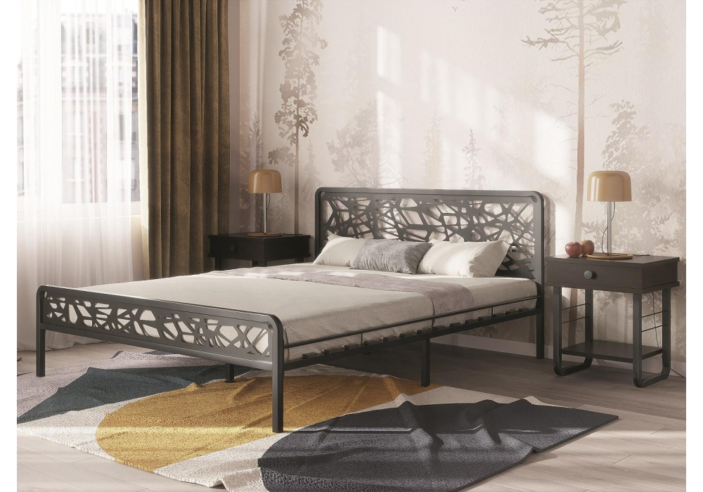 Тумба прикроватная Woodville Малгома черная, венге