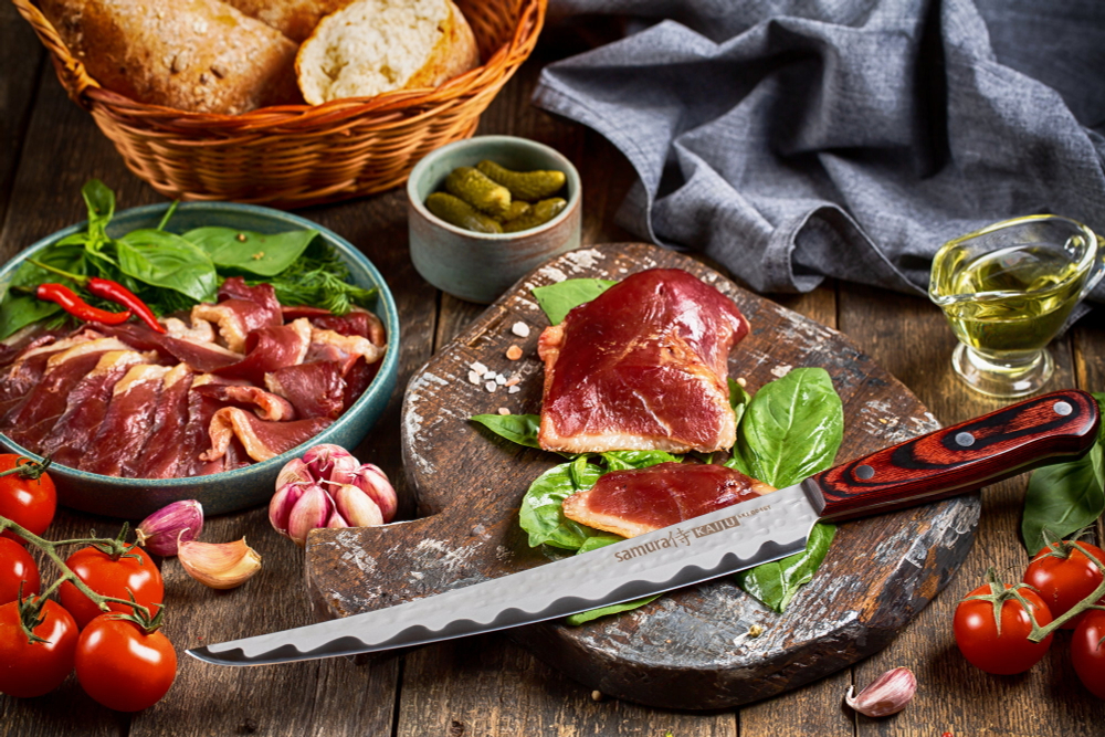 Нож кухонный для нарезки 23см Samura Kaiju SKJ-0046T/K