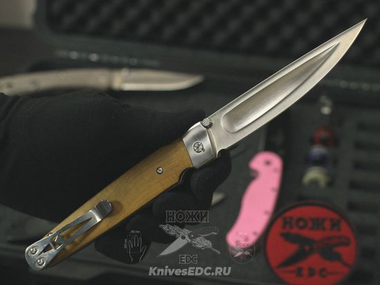 Складной нож якут Steelclaw Саха c клинком из стали D2, рукоять дерево