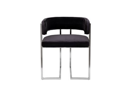 Стул велюр черный/матовый хром 60x55x73см Garda Decor