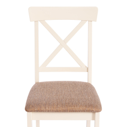 Стул Гольфи 2/ Golfi 2 дерево гевея, 45*51*94, ivory white, ткань кор.-зол. (1505-9) (Комплект из 2 шт.)