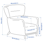 Кресло - IKEA OSKARSHAMN, 82х96х101 см, красный, ОСКАРСХАМН ИКЕА