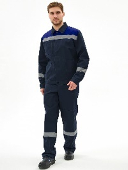 Костюм Липецк-2 СОП CH (тк.Смесовая,280) п/к, т.синий/васильковый