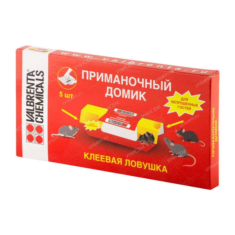 Ловушка клеевая домик для мышей в кор.5шт  Родемос