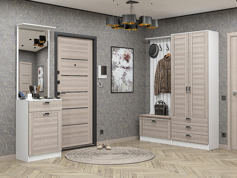 Прихожая Стиль-04 Cappuccino Veralinga Белый