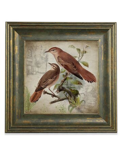 Картина на стену для интерьера на холсте в раме "Птицы" 29*29 см