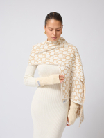 Шарф вязаный лого "ML"