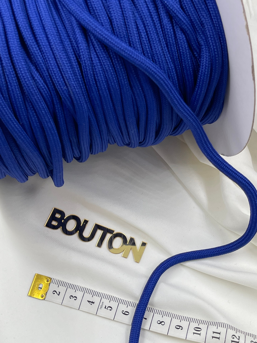 Шнур круглый синий метражом 5 мм