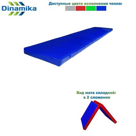 Мат гимнастический 2000х500х100 тент складной в 2 сложения (ппу)