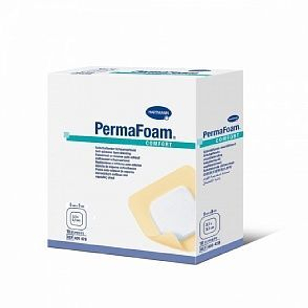 PERMAFOAM comfort - Самоклеящиеся губчатые повязки:8 х 8 см; 10 шт.
