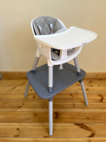 Стульчик для кормления детский Farfello Like (Серый шёлк / Grey Silk)