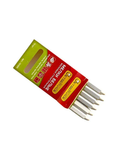 Мелки восковые Jetservice белые 12шт