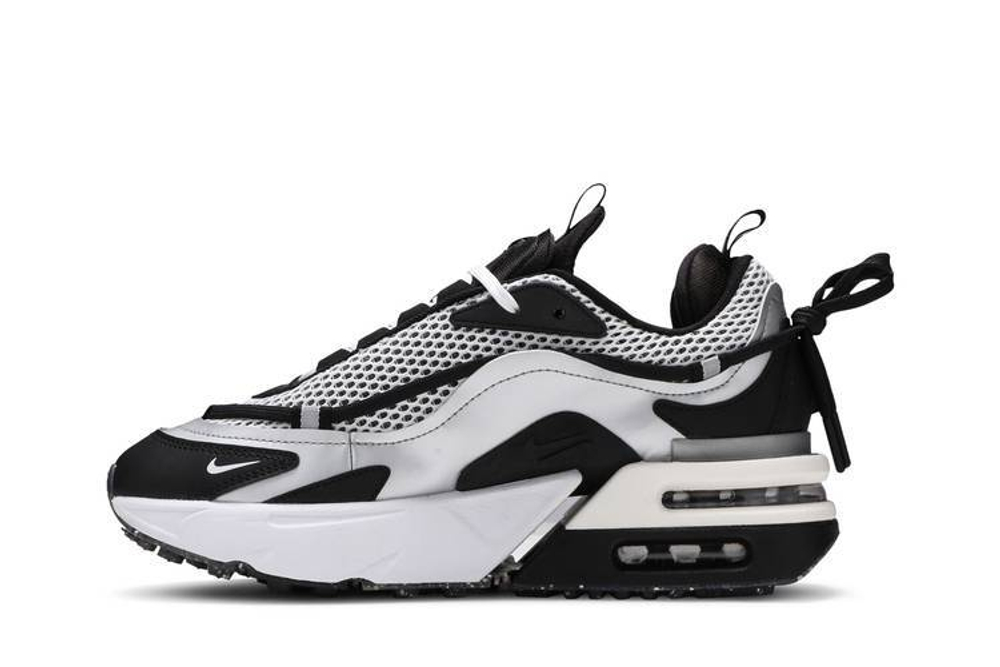 Кроссовки Nike Air Max Furyosa Nrg "Silver And Black" (Женская размерная сетка)