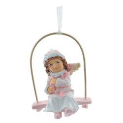 GAEM Изделие декоративное подвесное "Девочка на качелях", L5 W4 H8 см, 2в.