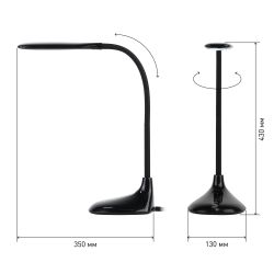 Настольный светильник ЭРА NLED-452-9W-BK светодиодный черный