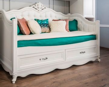 Кровать МИШЕЛЬ  с ящиками и мягким изголовьем