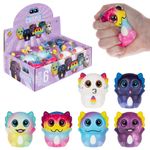 Игрушка-антистресс "Глазастый сквиш. Аксолотль", 8х9 см, ассорти 6 видов, 1TOY, Т26168