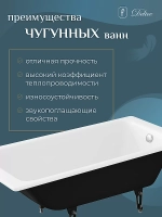 Ванна чугунная Delice Parallel Comfort DLR220506 180х80 белая