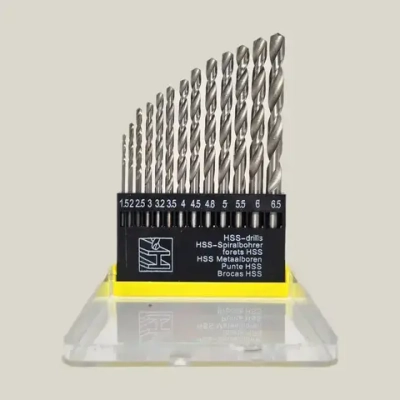 Набор кобальтовых сверл М35 (Р6М5К5) по металлу и дереву 13шт. 1-6.5 мм