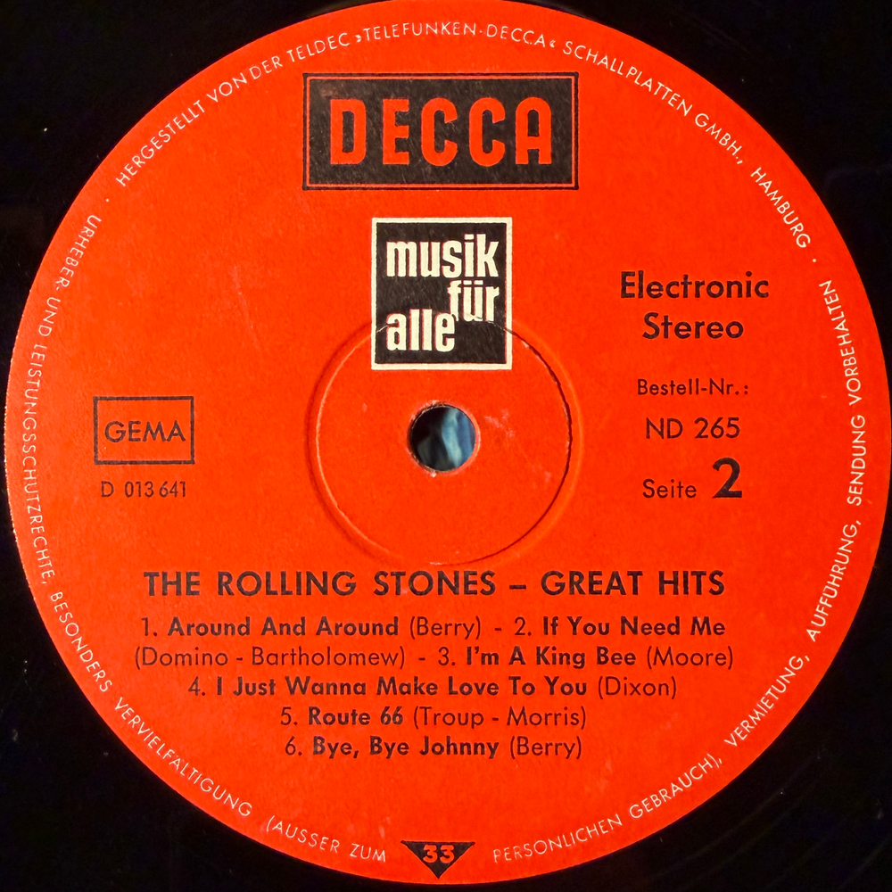 The Rolling Stones - Great Hits (Германия 1969г.)