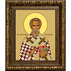 Григорий Сербский Святитель. Икона на холсте.