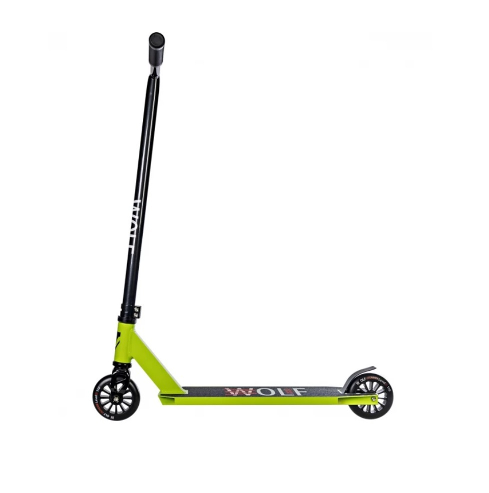 Самокат трюковый Novatrack Wolf 10, 110 мм, зеленый