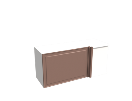 Кухня Модуль ШВУГ 1009 Белый / Пудрово-розовый