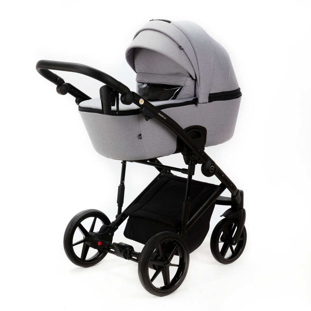 Детская универсальная коляска Adamex MOBI LUX TK-56 (2в1) Светло-серая ткань