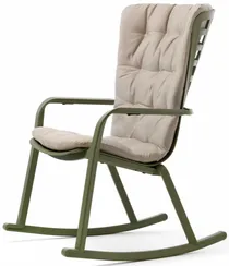 Кресло-качалка Folio агава с бежевой подушкой