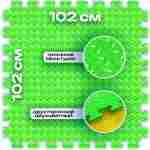 ЭВА-плитка зелёно-жёлтая 102×102×2 см - мягкий коврик-пазл, ромбы, 10 шт.