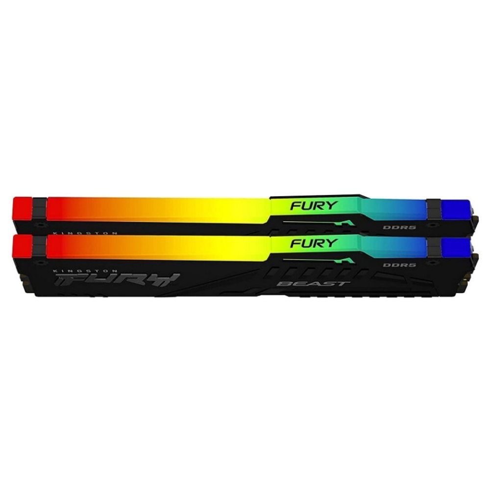 Оперативная память Kingston 64GB 5600MT/s DDR5 CL40 DIMM (Kit of 2) FURY Beast RGB XMP