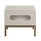 Прикроватная тумбочка 7144/CP2205H серого и орехового дерева с подсветкой