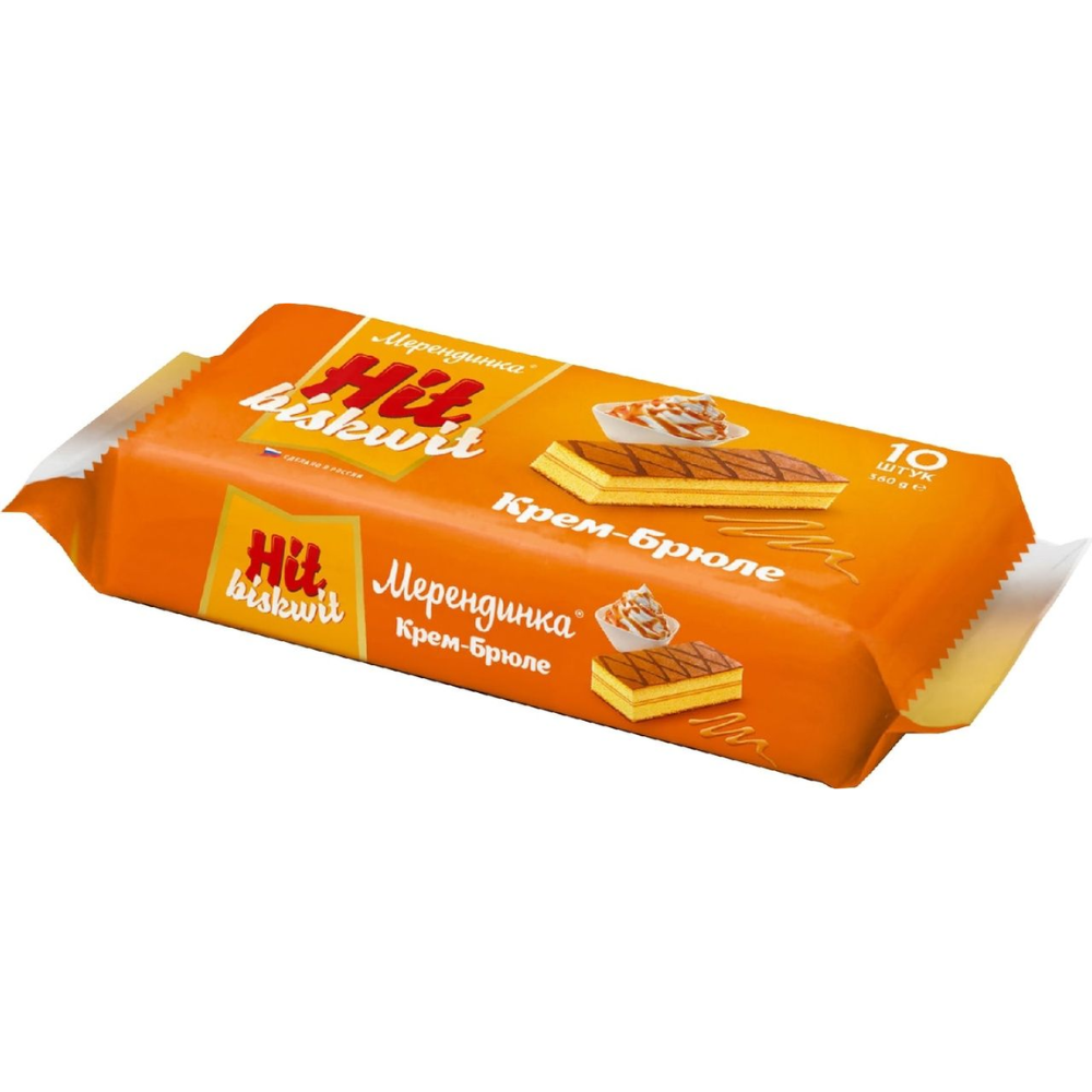 Пирожные бисквитные Мерендинка крем-брюле 360 гр