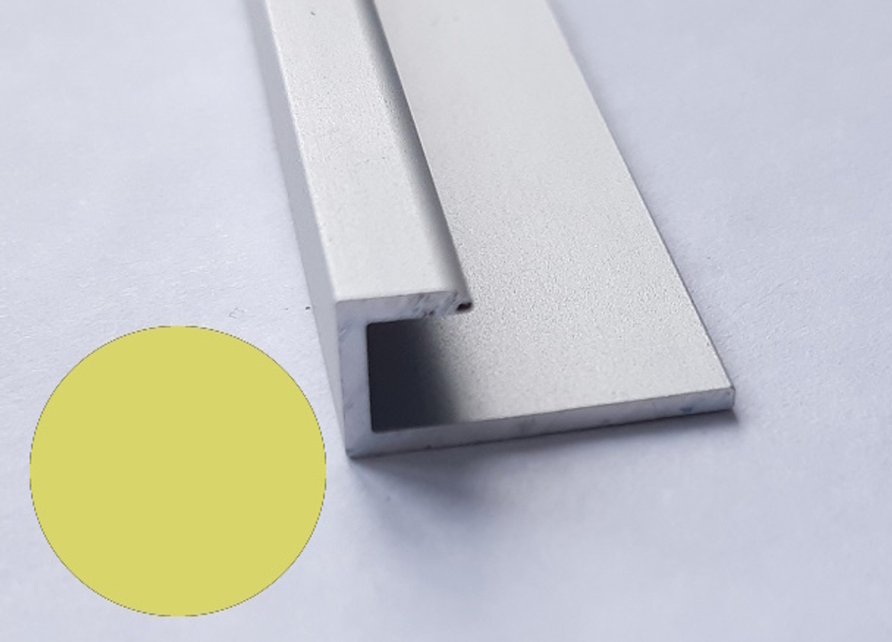 Алюминиевый С-образный профиль для малых толщин блест. золото UN