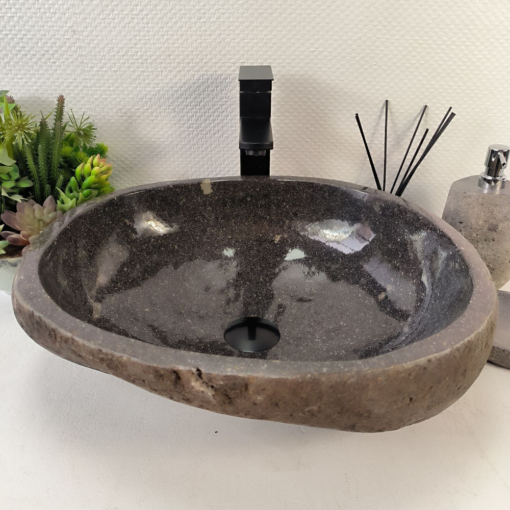 Раковина из речного камня RS-65220 47*41*15 0856