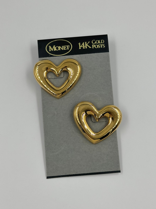 Серьги Сердечки Monet