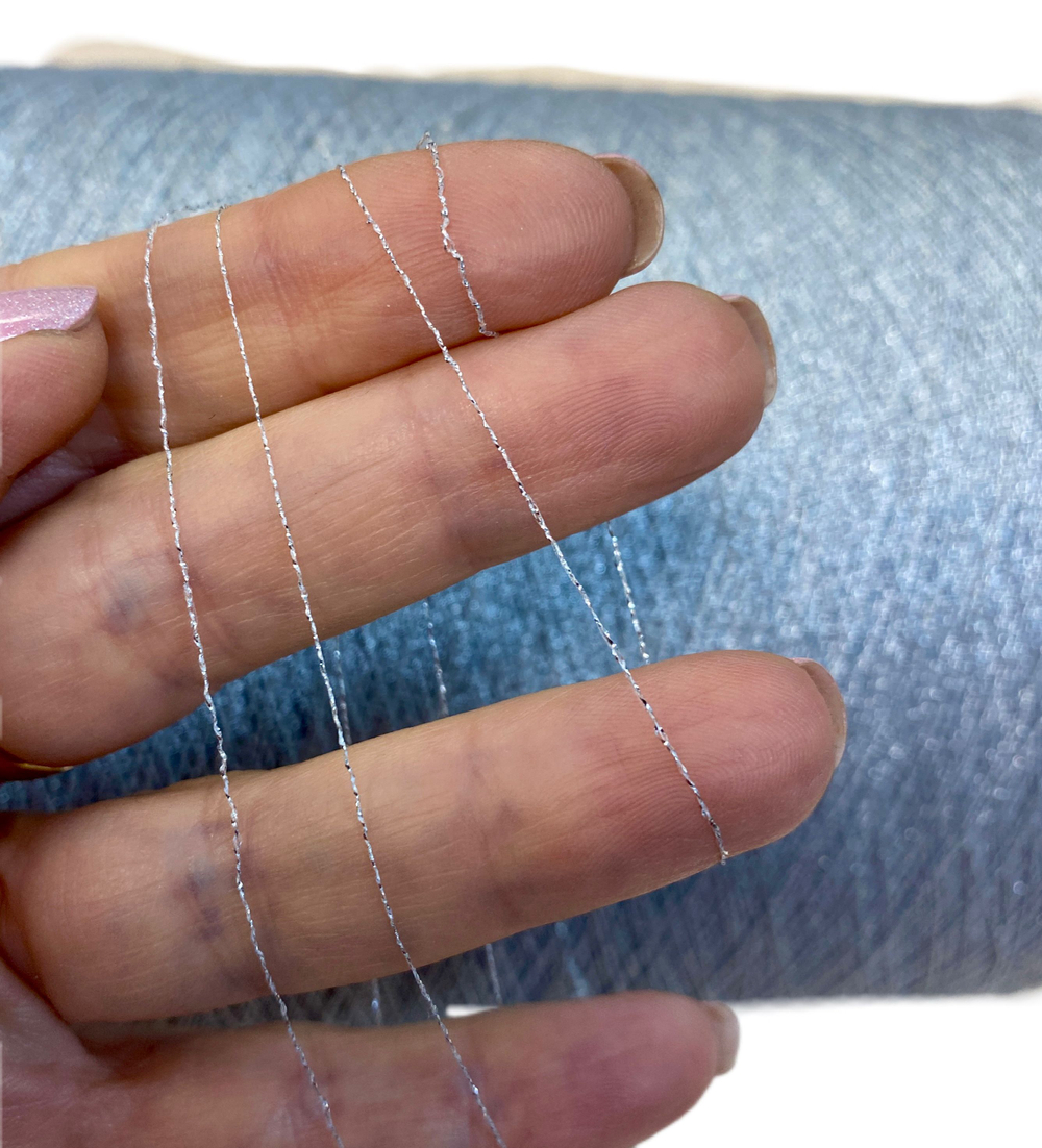 Пряжа на бобине (Италия) Нить люрекс 100г-7000 м 80% вискоза 20% п/э 100г