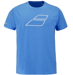 Футболка для мальчика теннисная Babolat Exercise Cotton - malibu blue