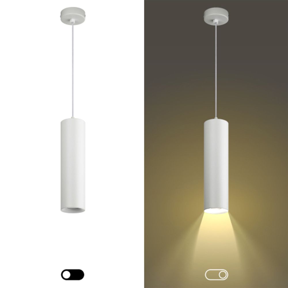 Светильник подвесной ЭРА PL1 GU10 WH 300 под лампу MR16 GU10 белый | Подвесные светильники