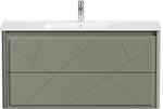 Тумба с раковиной и столешницей Allen Brau Paris 120 1.360003.CGM олива матовая