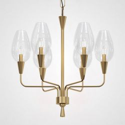 Подвесная Дизайнерская Люстра Viola 6 Прозрачный By Imperiumloft