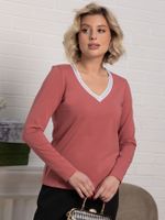 Блуза с кантом Либерти (терракотовая) Б15263-50М LT Collection