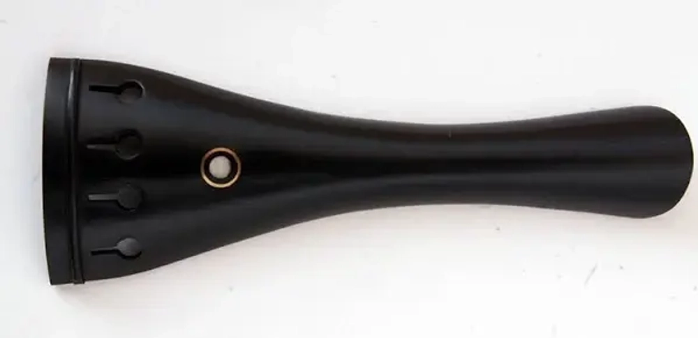 WBO VT04E-4/4 Струнодержатель для скрипки, круглый, парижский глазок. Материал - черное дерево.