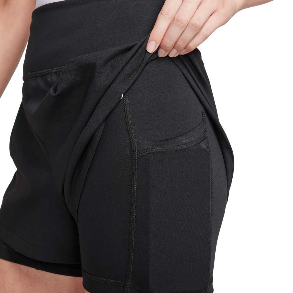 Женские Шорты теннисные Nike Court Advantage Dri-Fit Tennis Short - black/black/white