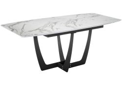 Обеденная группа Лиара темно-коричневый / оливковый / белый мрамор / графит