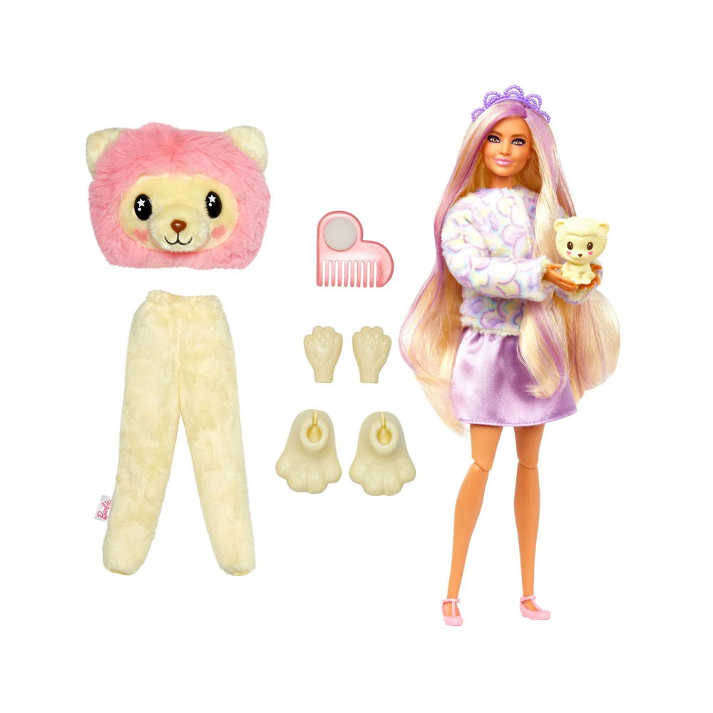 Barbie Cutie Reveal - Barbie Lion + Pet Doll HKR06 / артикул   HKR02 HKR06  / GTIN 194735106905