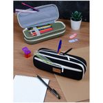 Пенал мягкий 2 отделения, 1 карман, 220*80*50 Berlingo "Classic black", полиэстер, внутр. органайзер