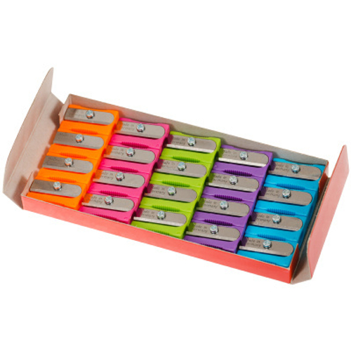 Точилка пластиковая Berlingo "Starlight", 1 отверстие, ассорти, картон. пенал И