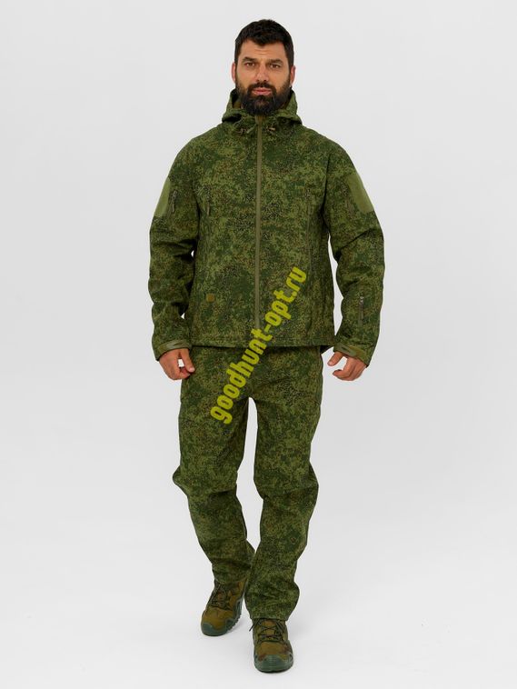 Костюм тактический утепленный Softshell Пиксель
